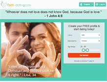 Tablet Screenshot of faithdating.com